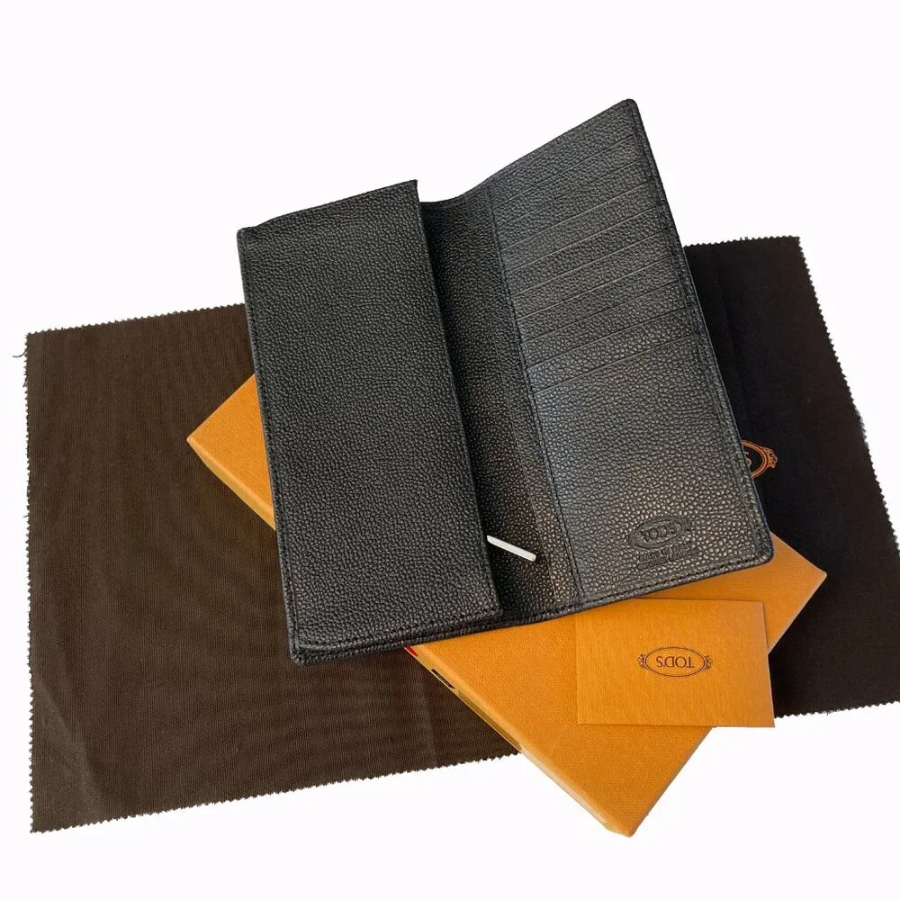 Tod's Italy Black‎ Vest Pocket Wallet Nuova Collection, XAMACHB7300GFI00V1